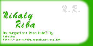 mihaly riba business card